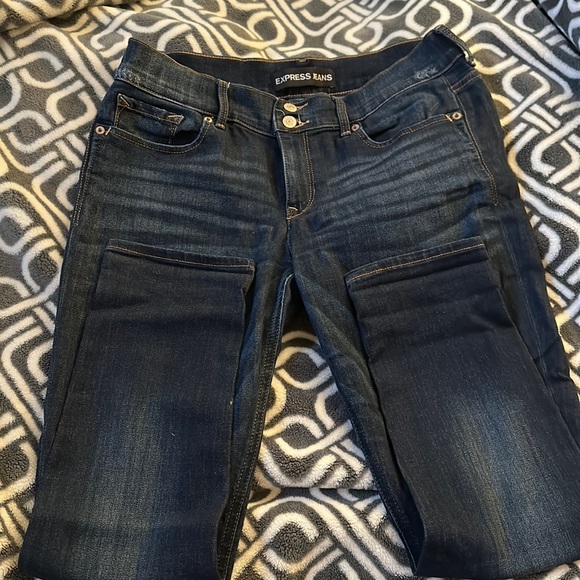 Express Denim - Express Mia Mid Rise Womens Cropped Leggings 8R